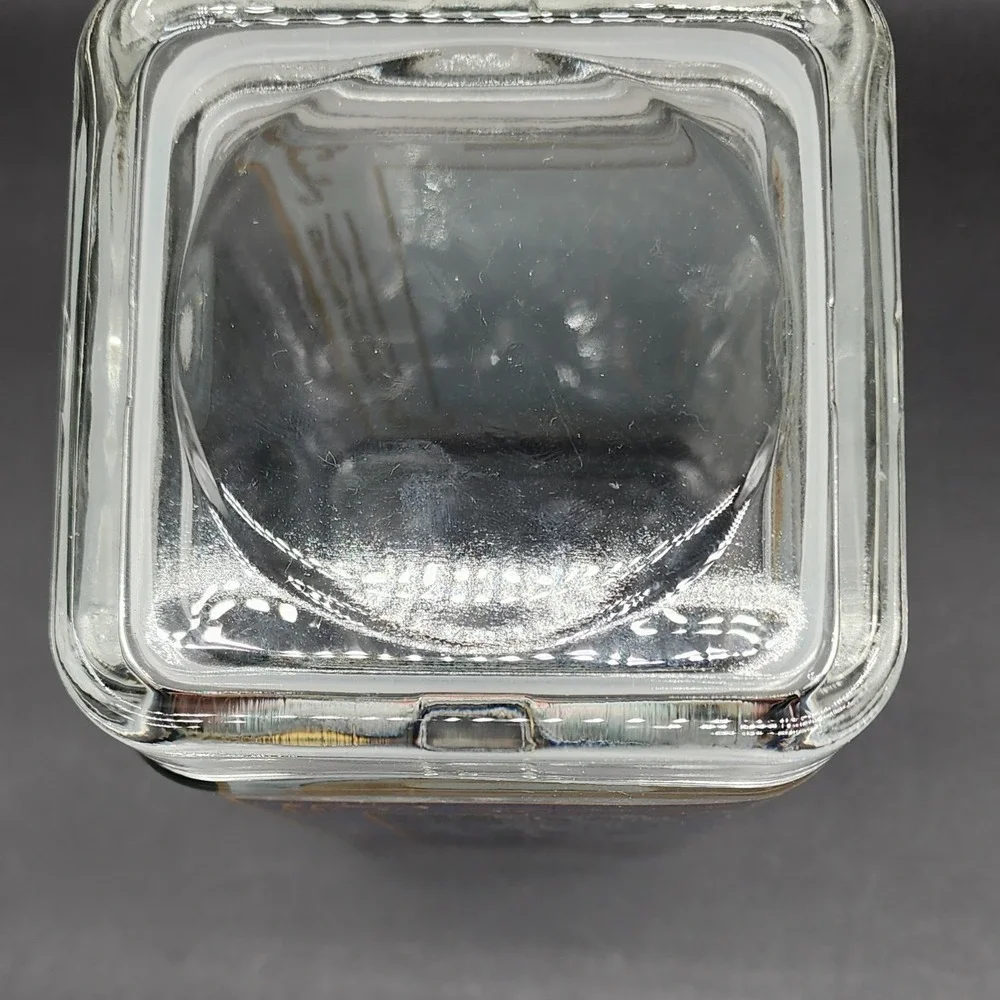 Jesse Barnes Blue New Fallen Snow Glass Storage Jar Canister Winter Cabin Art